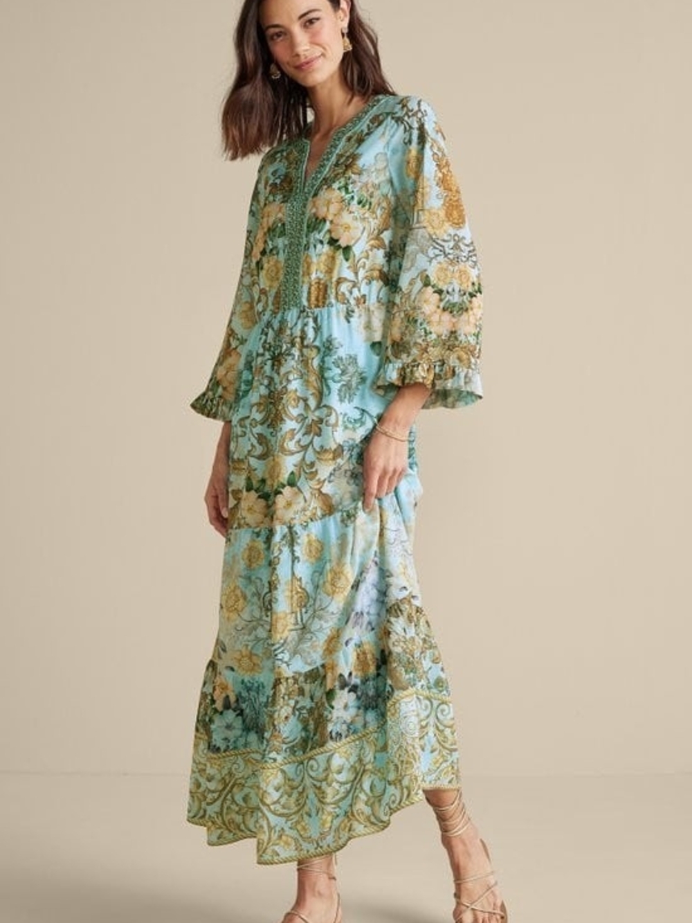 NWT | Soft Surroundings Baroque Maxi Dress | Medium - Picture 1 of 8